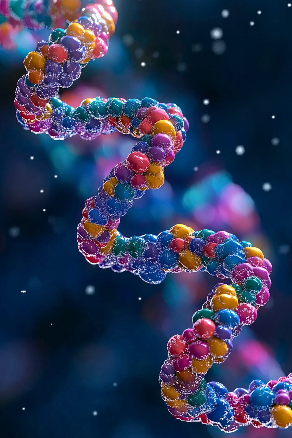 Farbenfroher DNA-Strang