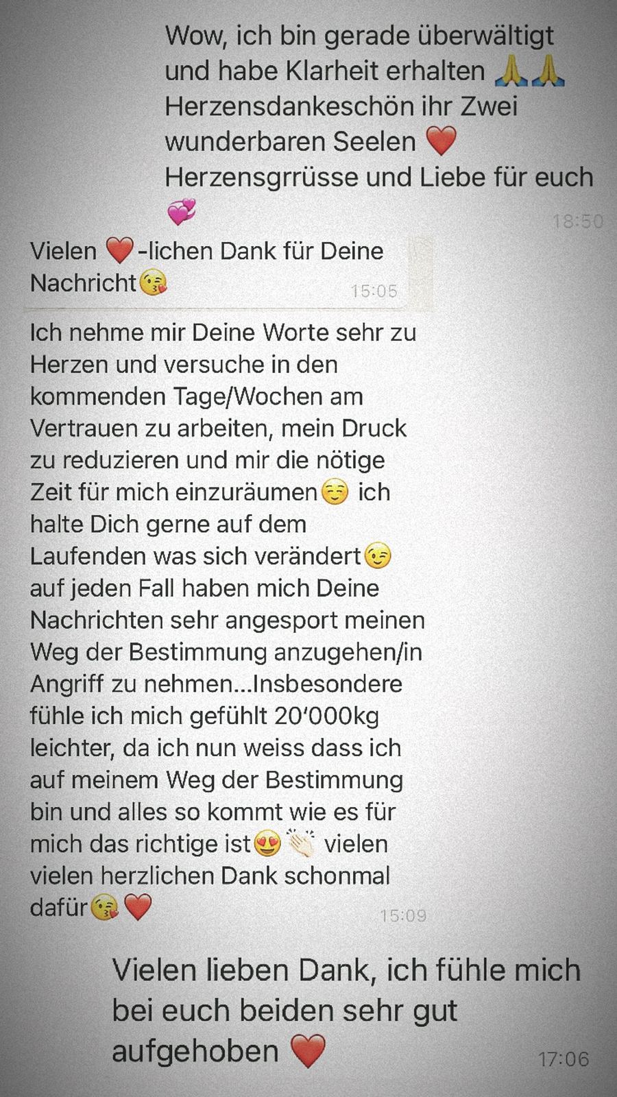Rückmeldung von Rückmeldung nach einem Reading
